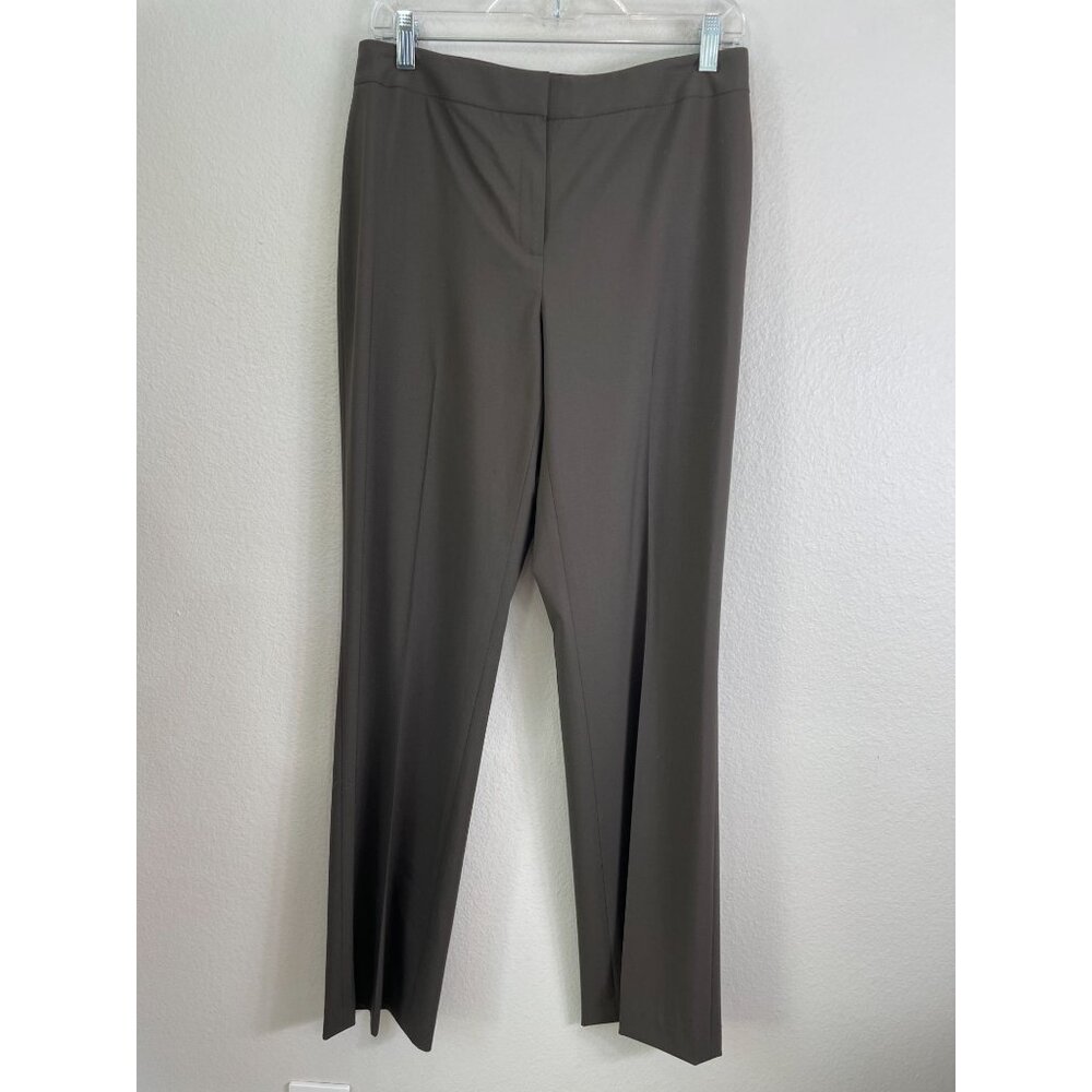 Lafayette 148 Womens 6 Straight Leg Menswear Dress Pants Brown Trousers Work‎
